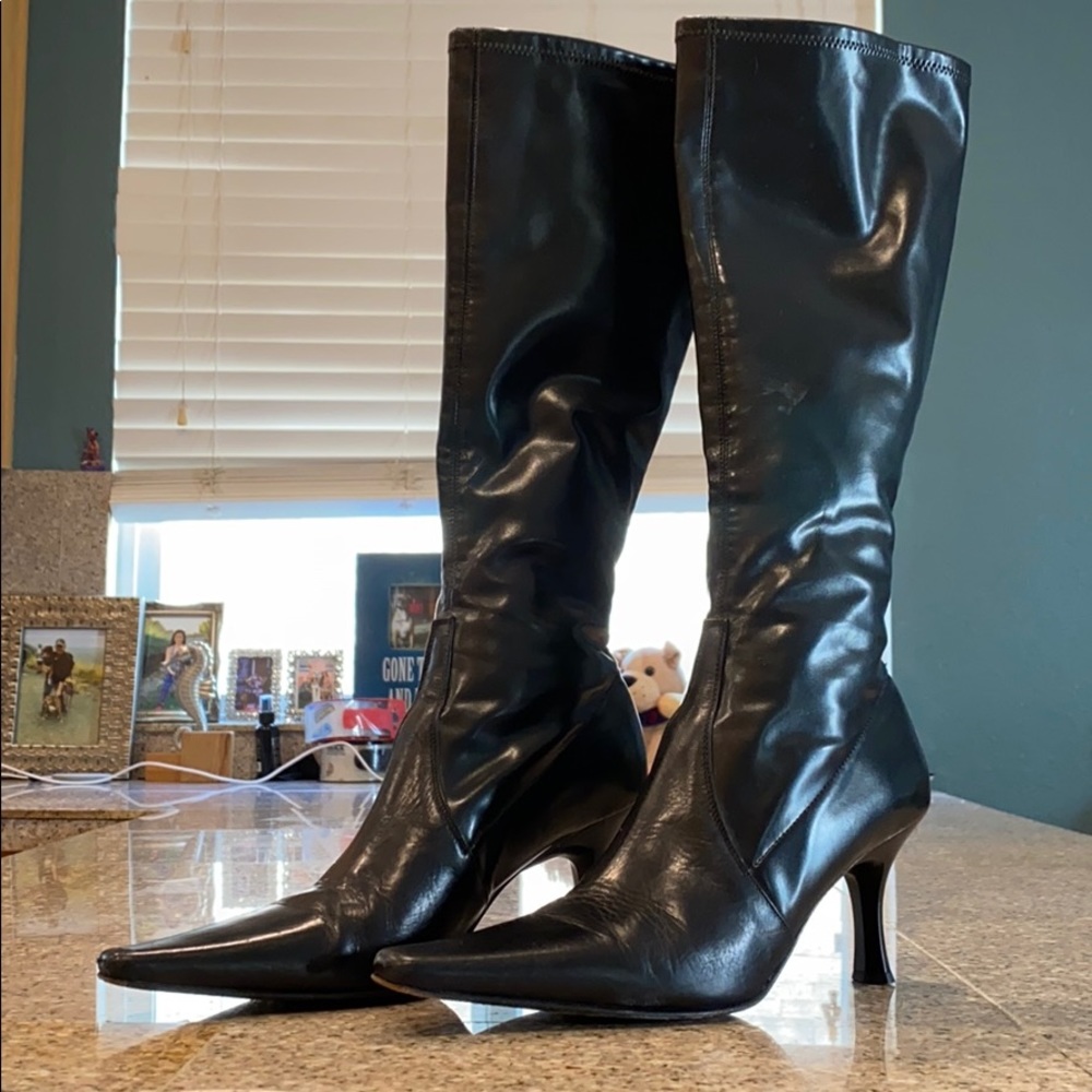 Black Donald J Pliner knee high boots